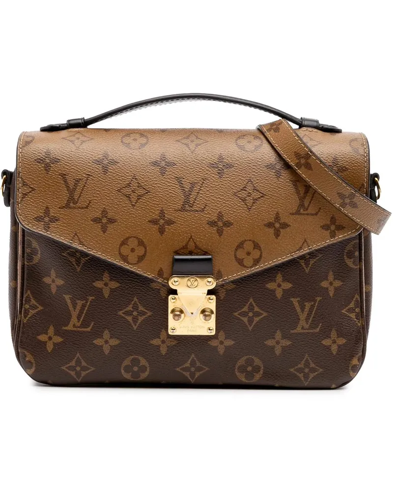 Louis Vuitton Hobo Bags 2021-2024 Monogram Reverse Pochette Metis braun Braun