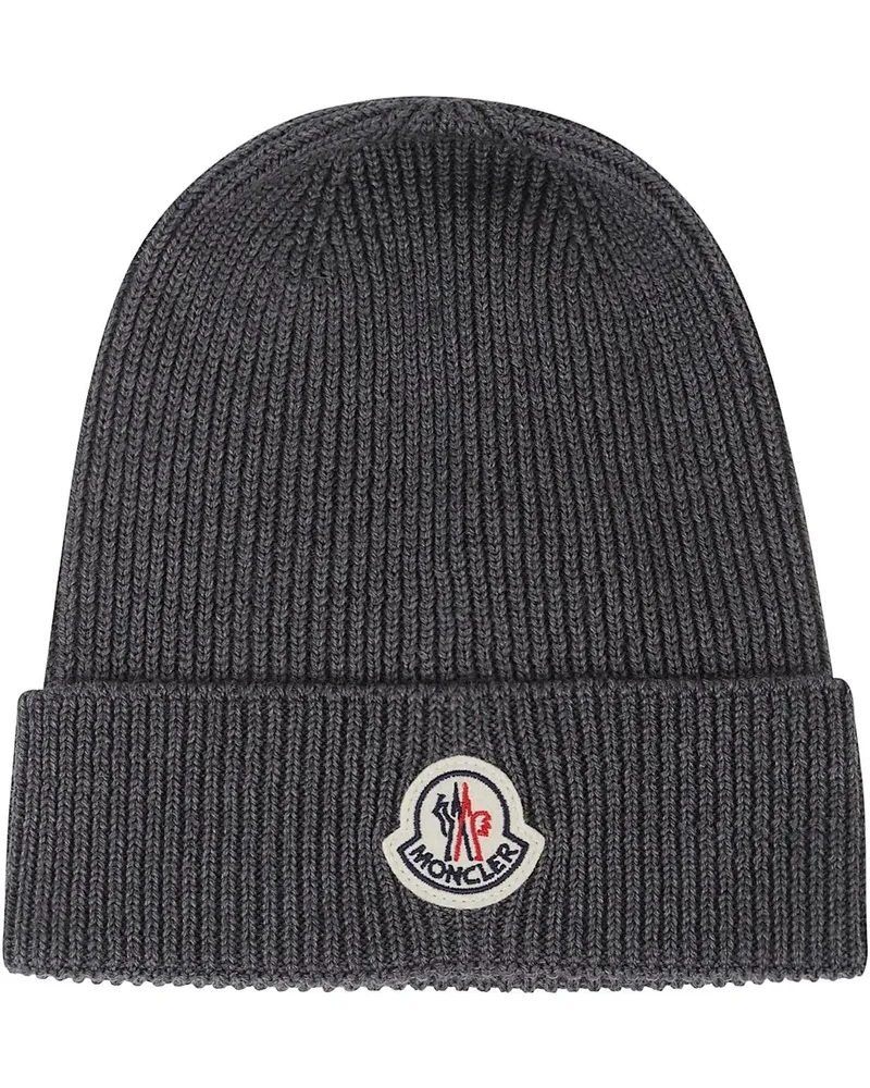 Moncler Caps & Mützen Tricot Beanie Grey grau Grau