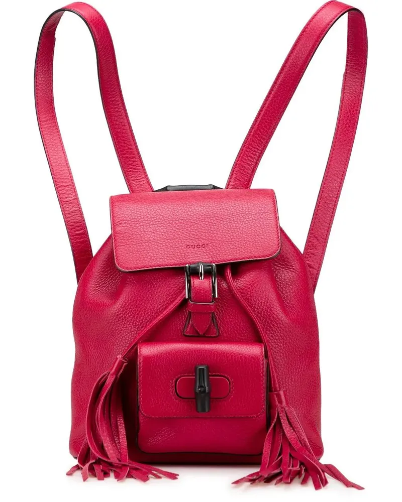 Gucci Rucksäcke Leather Bamboo Daily Backpack rosa Gold