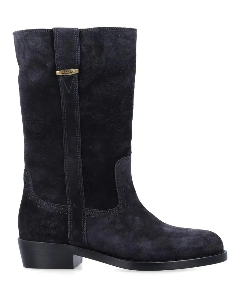 Isabel Marant Stiefel Suede Knee-High Heikee Boots schwarz Schwarz