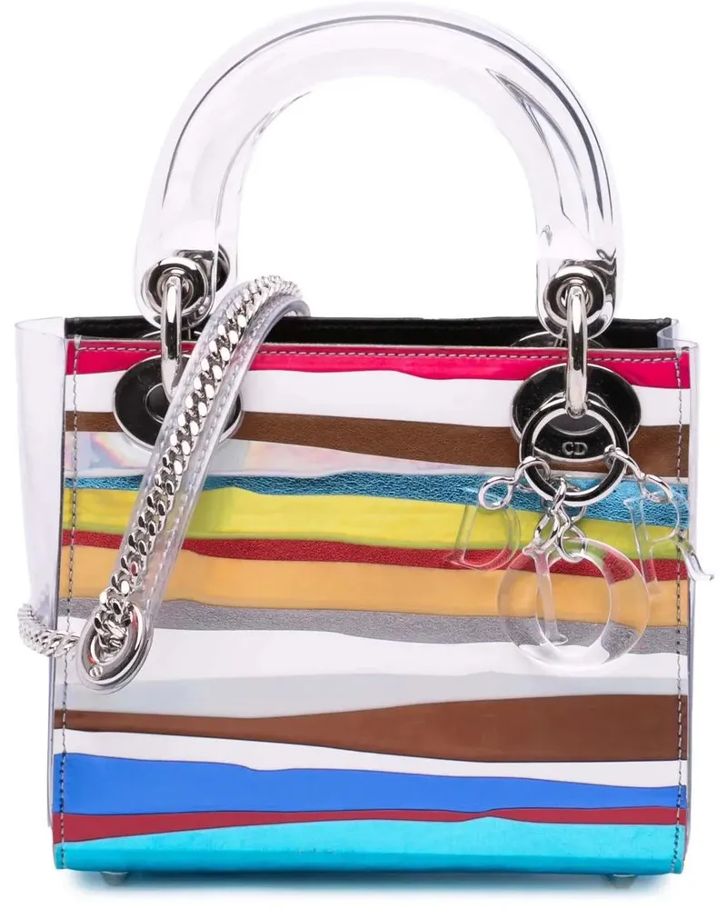 Dior Hobo Bags 2019-2024 Wang Guangle Medium PVC Technical Fabric weiß Weiß
