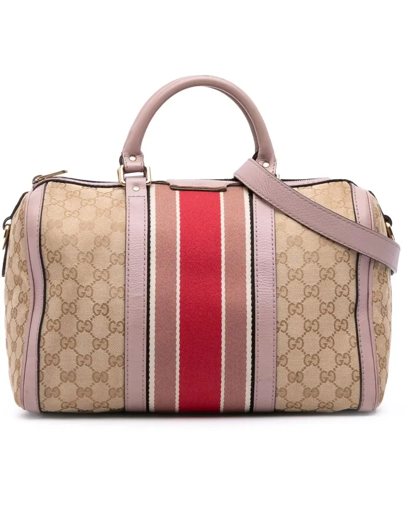 Gucci Hobo Bags Medium GG Canvas Web Joy Boston Bag braun Braun