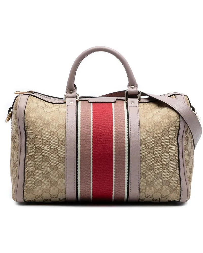 Gucci Hobo Bags Medium GG Canvas Web Joy Boston Bag braun Braun