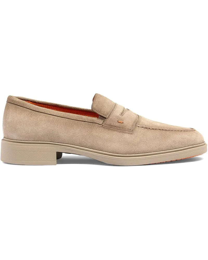 Santoni Loafer Men's suede Easy loafer weiß Weiß