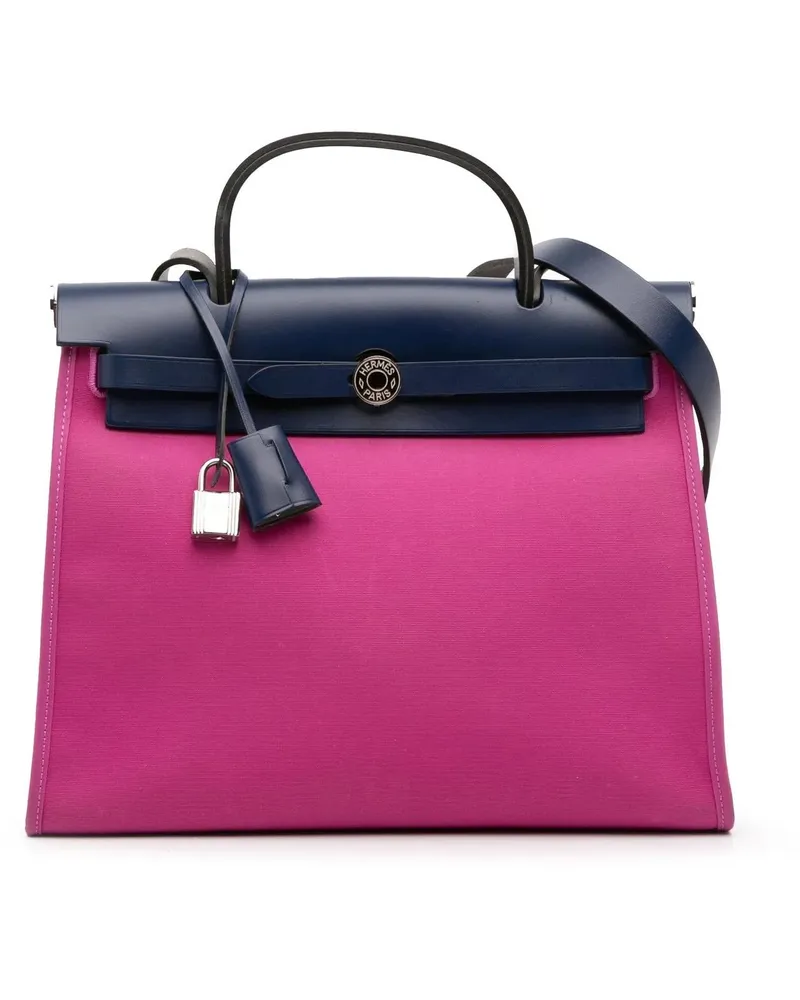 Hermès Hobo Bags Toile Herbag Zip 31 rosa Gold