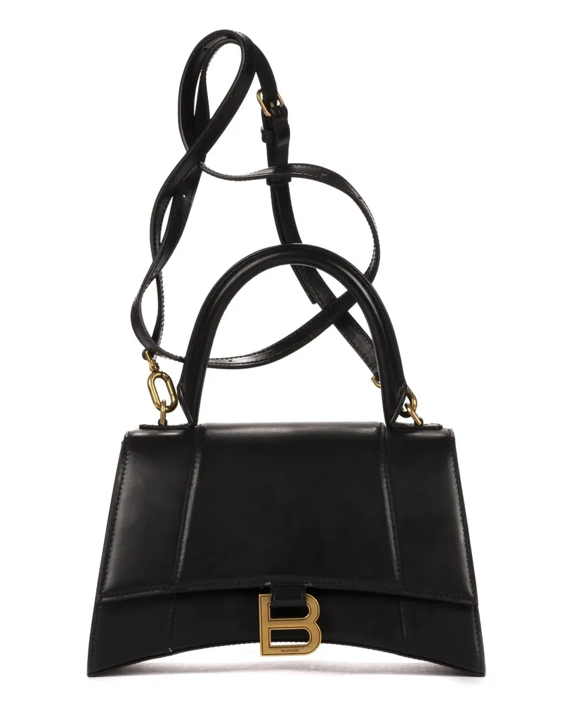 Balenciaga Crossbody Bags Small Hourglass Top Handle schwarz Schwarz