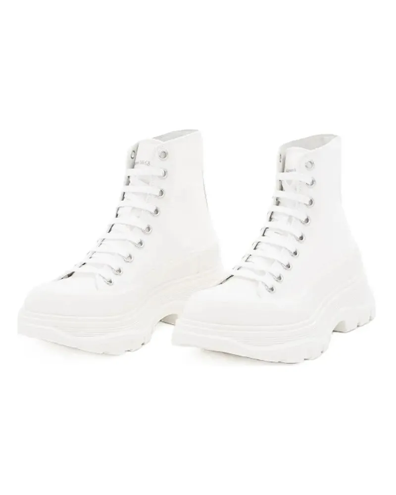 Alexander McQueen Low-Top Sneaker 45MM TREAD SLICK LACE-UP SNEAKERS weiß Weiß