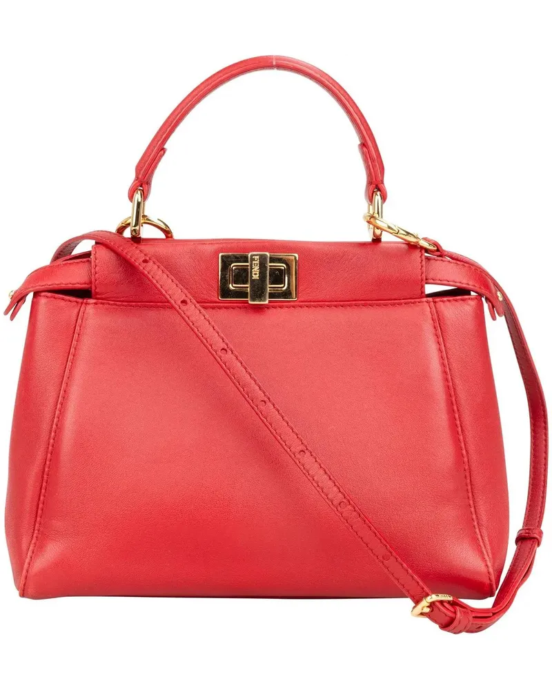 Fendi Crossbody Bags  Rouge Rouge Leather Peekaboo Handbag bunt Bunt