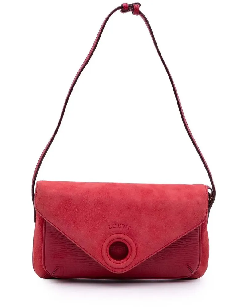 Loewe Hobo Bags Suede and Leather Shoulder Bag rot Rot