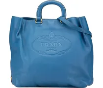 Hobo Bags Vitello Daino Canapa Open Convertible Tote blau