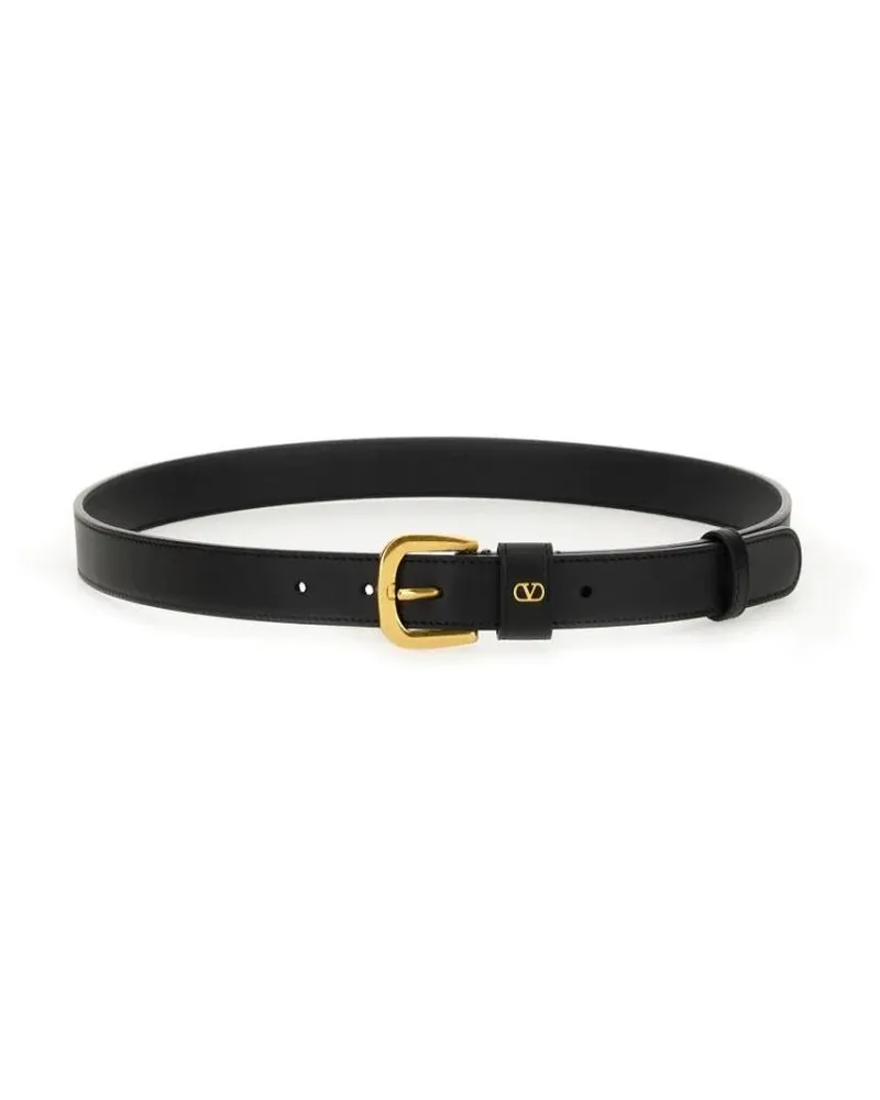Valentino Garavani Gürtel "Vlogo Signature" Belt schwarz Schwarz