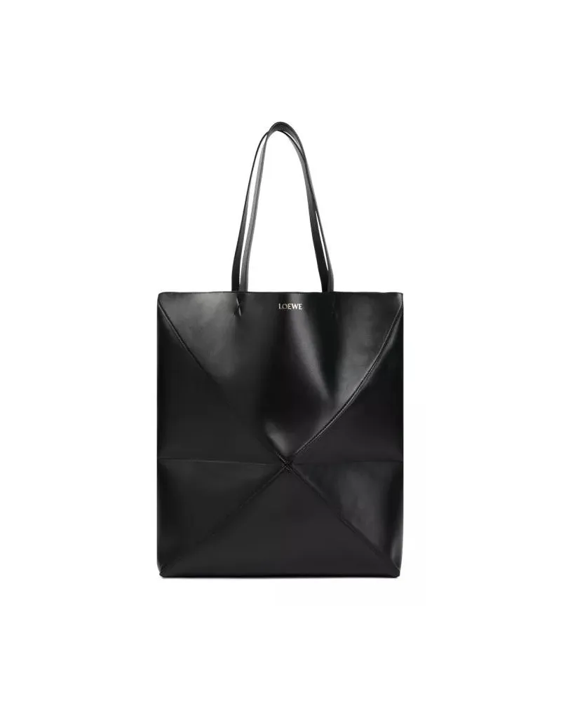 Loewe Shopper & Totes Puzzle Fold Large Tote schwarz Schwarz