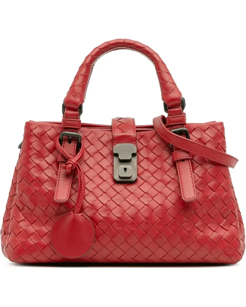 Bottega Veneta Hobo Bags Mini Nappa Intrecciato Roma Satchel rot Rot