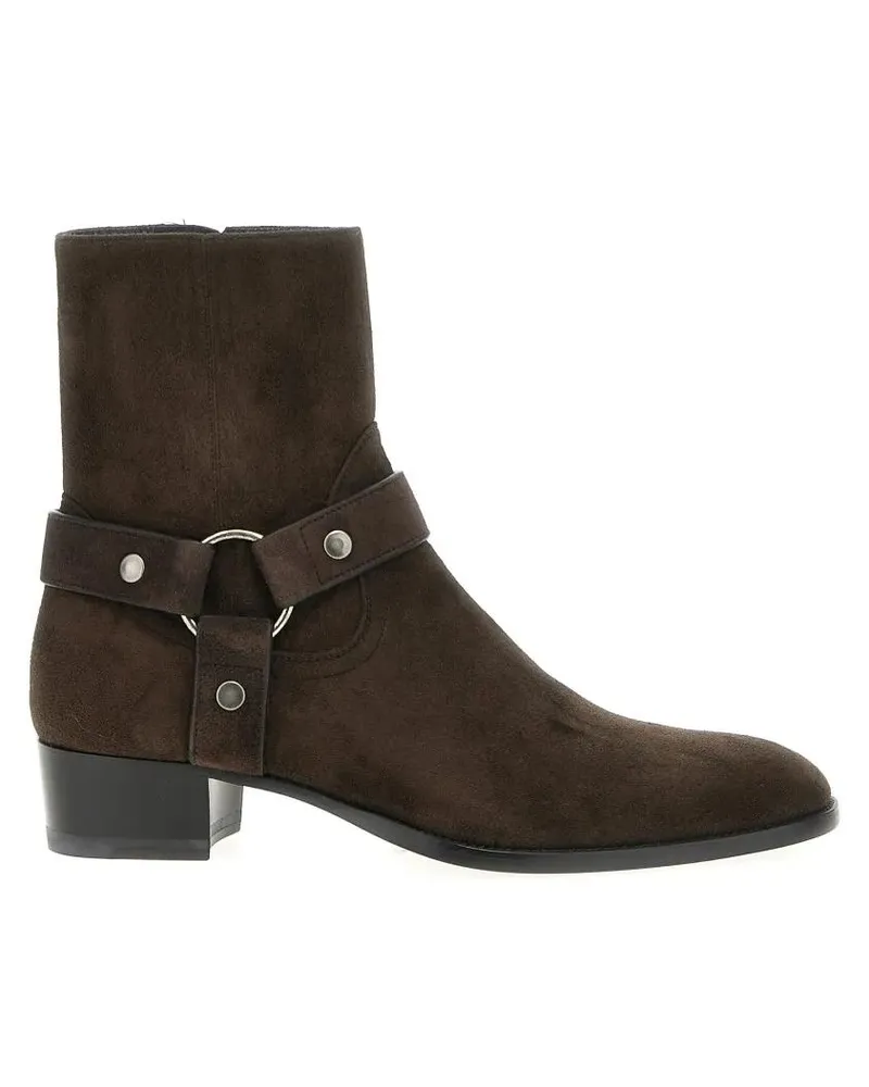 Saint Laurent Stiefel 'Wyatt' Ankle Boots braun Braun