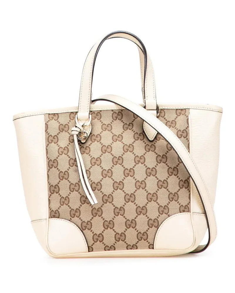 Gucci Hobo Bags Small GG Canvas Bree Satchel braun Braun