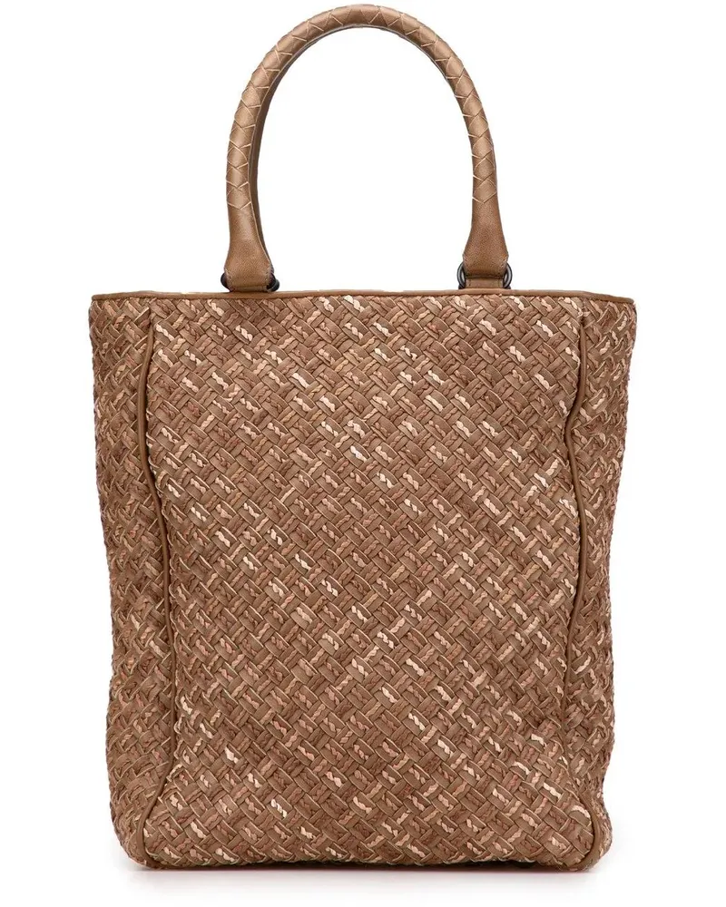 Bottega Veneta Shopper Calfskin Intrecciato Paglia Tote braun Braun