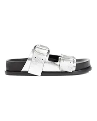 Jil Sander Sandalen & Sandaletten Silver Moon Leather Sandals 