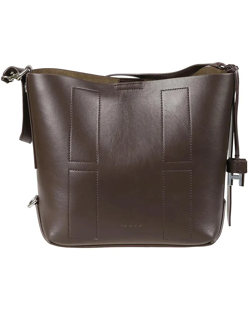 Hogan Crossbody Bags Small H01r Hobo Bag Brown braun Braun