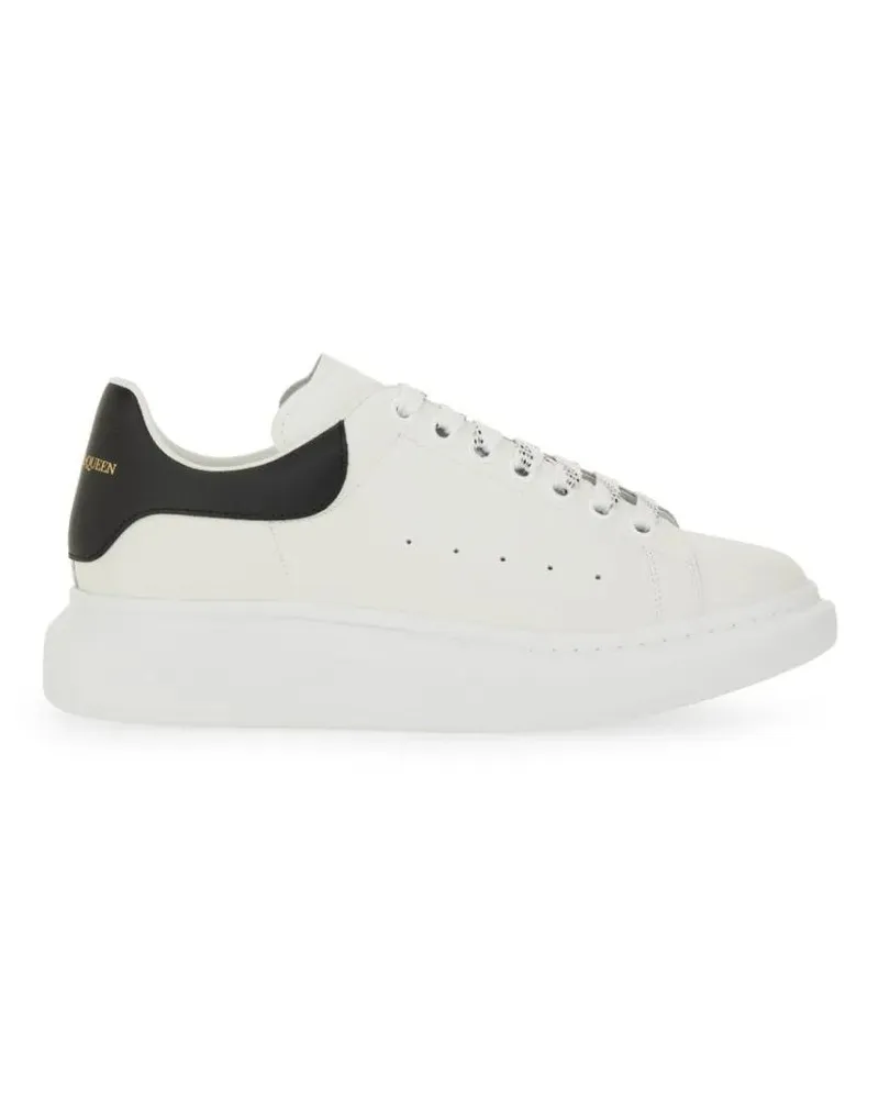 Alexander McQueen Low-Top Sneaker Oversized Calf Leather Sneakers With Chunky Rubber weiß Weiß