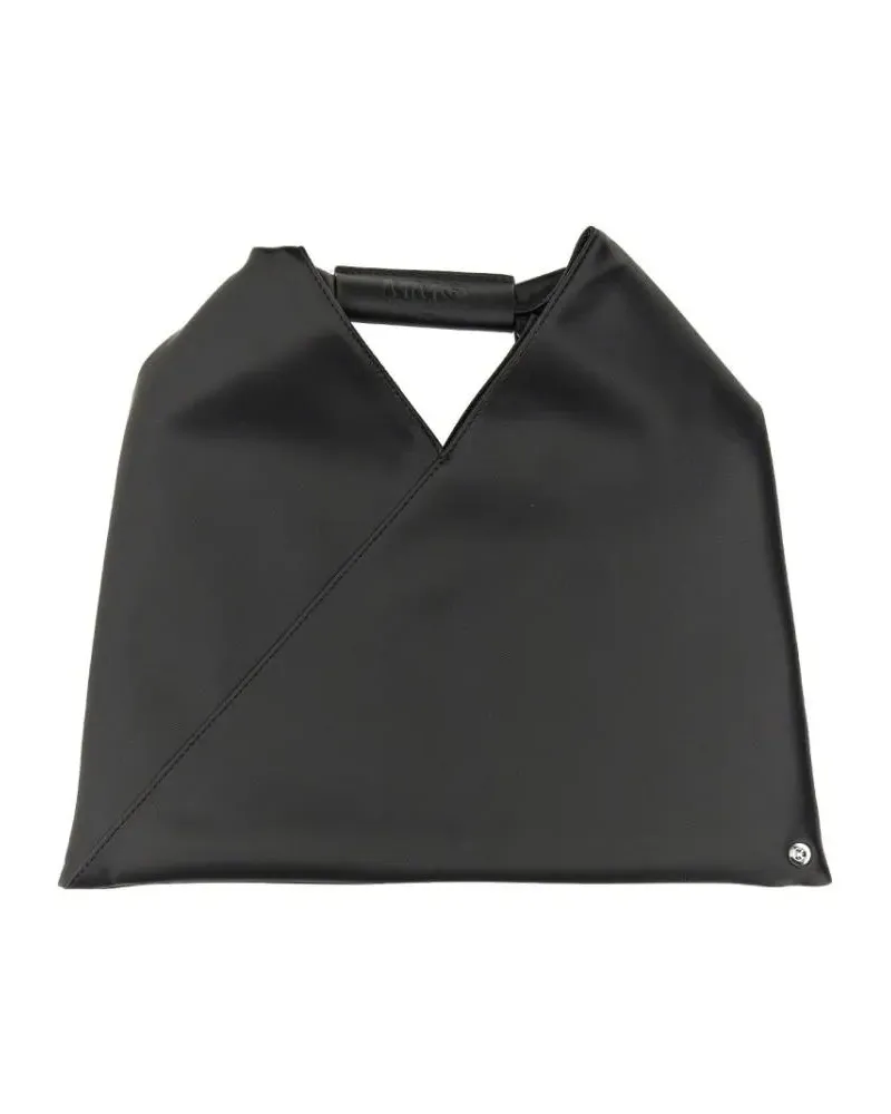 Maison Margiela Crossbody Bags Asymmetrical Black Mini Bag With Distinctive Handl schwarz Schwarz