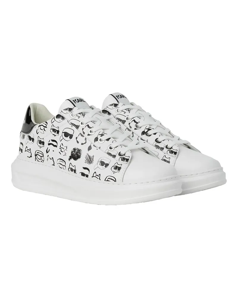Karl Lagerfeld Low-Top Sneaker IKON NFT KAPRI SNEAKERS MIT GRAFFITI weiß Weiß
