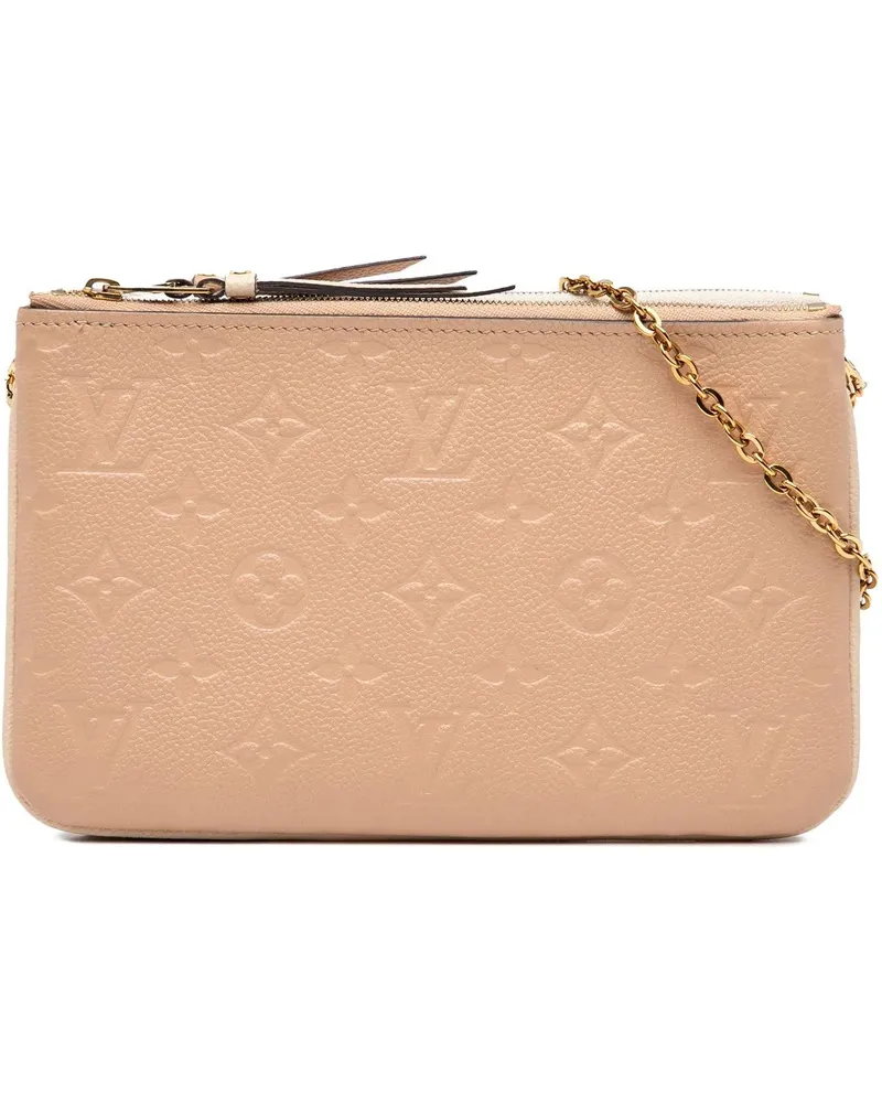 Louis Vuitton Hobo Bags Monogram Empreinte Double Zip Pochette braun Braun