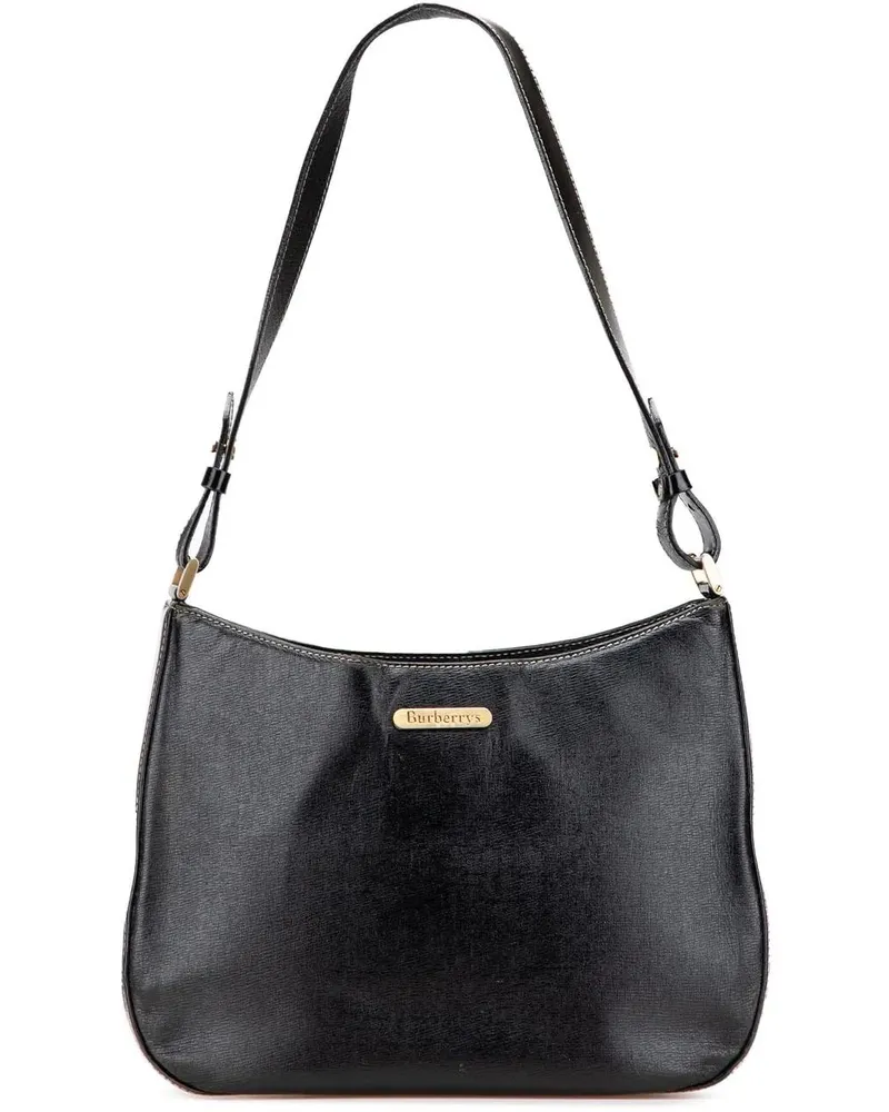 Burberry Hobo Bags Leather Shoulder Bag schwarz Schwarz