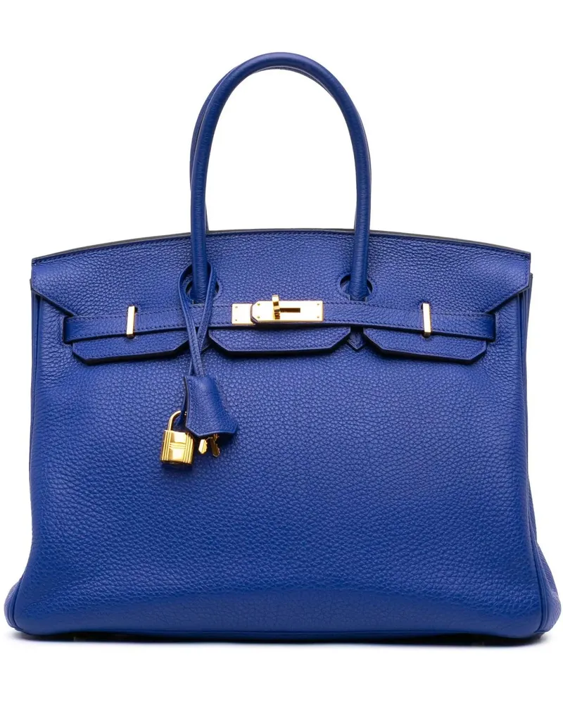 Hermès Crossbody Bags Togo Birkin Retourne 35 blau Blau