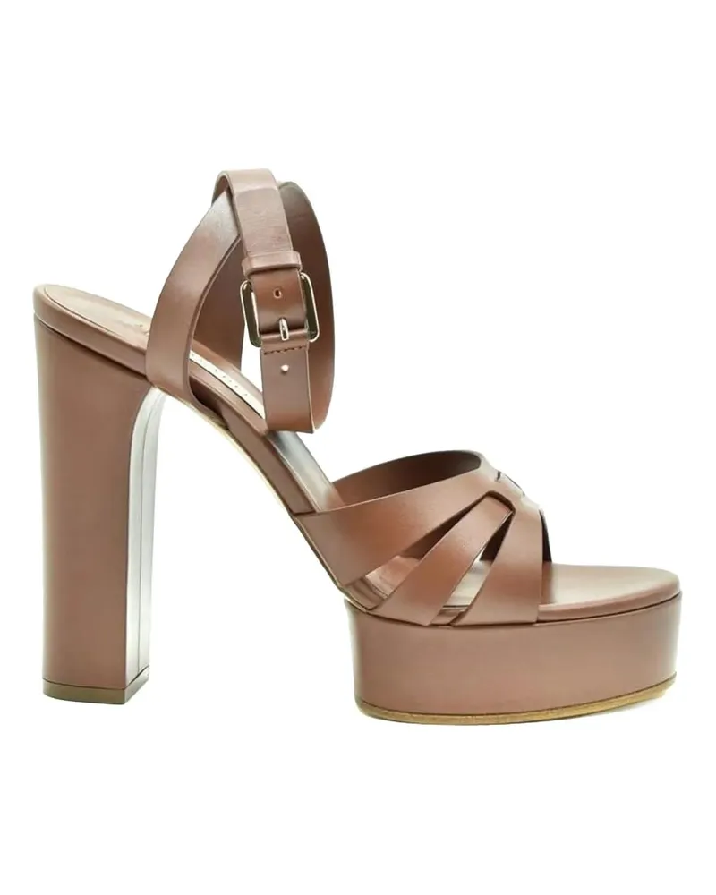 Casadei Hohe Schuhe Brown Platform Pumps rot Rot