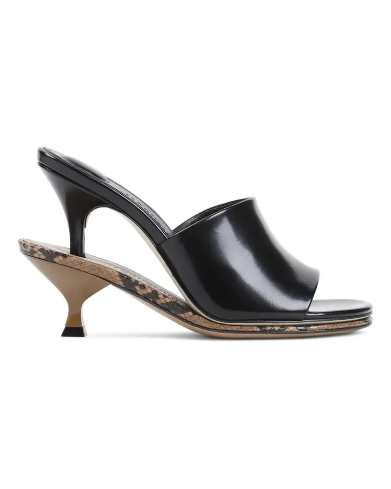 Jacquemus Sandalen 11Cm Black Leather Slippers schwarz Schwarz