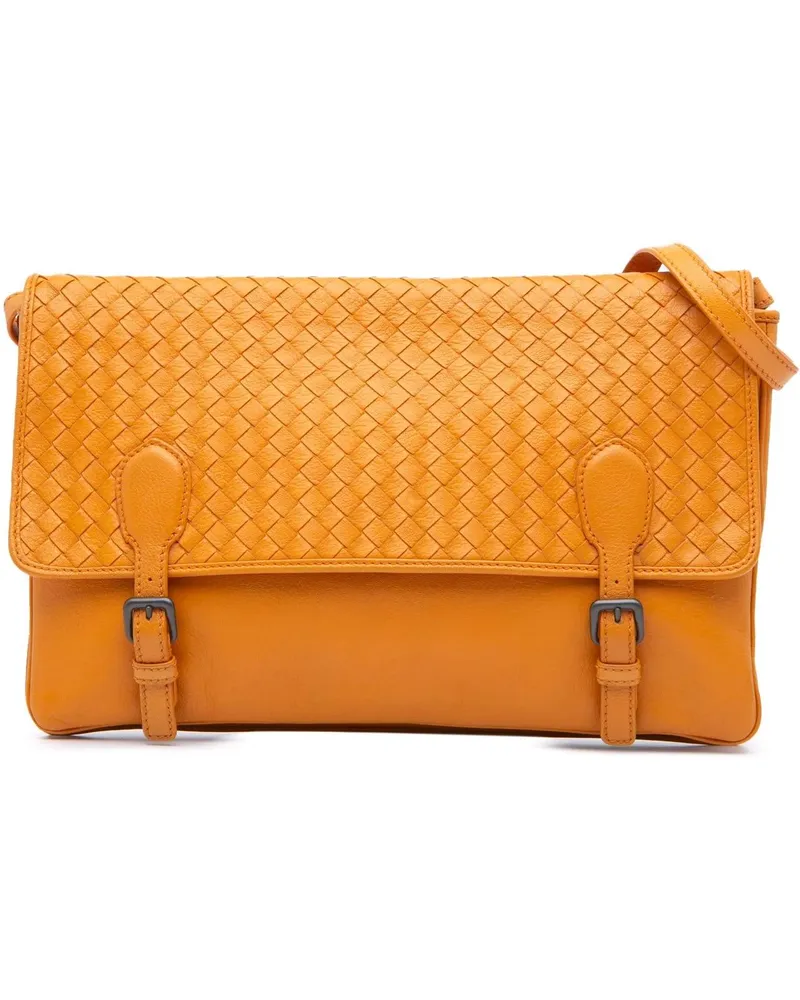 Bottega Veneta Hobo Bags 2012-2024 Nappa Intrecciato Flap Shoulder Bag orange Orange
