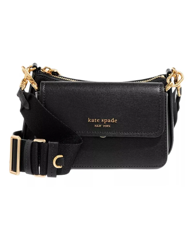 Kate Spade Crossbody Bags Morgan Saffiano Leather Double Up Crossbody schwarz Schwarz