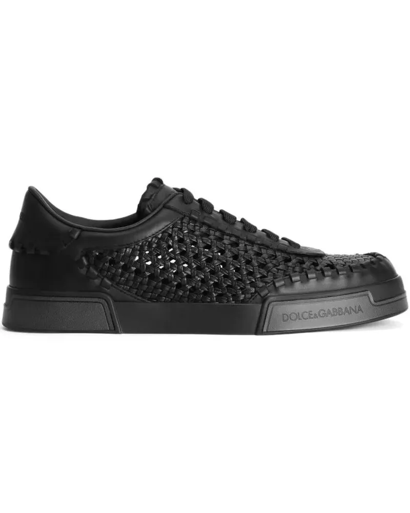 Dolce & Gabbana Low-Top Sneaker Interwoven Design Sneakers With Lace-Up Fastening schwarz Schwarz