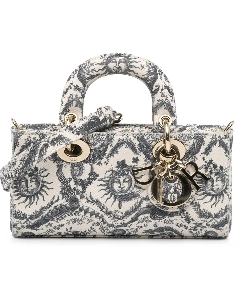 Dior Hobo Bags 2024 Small Denim Toile de Jouy Soleil Lady D Joy weiß Weiß