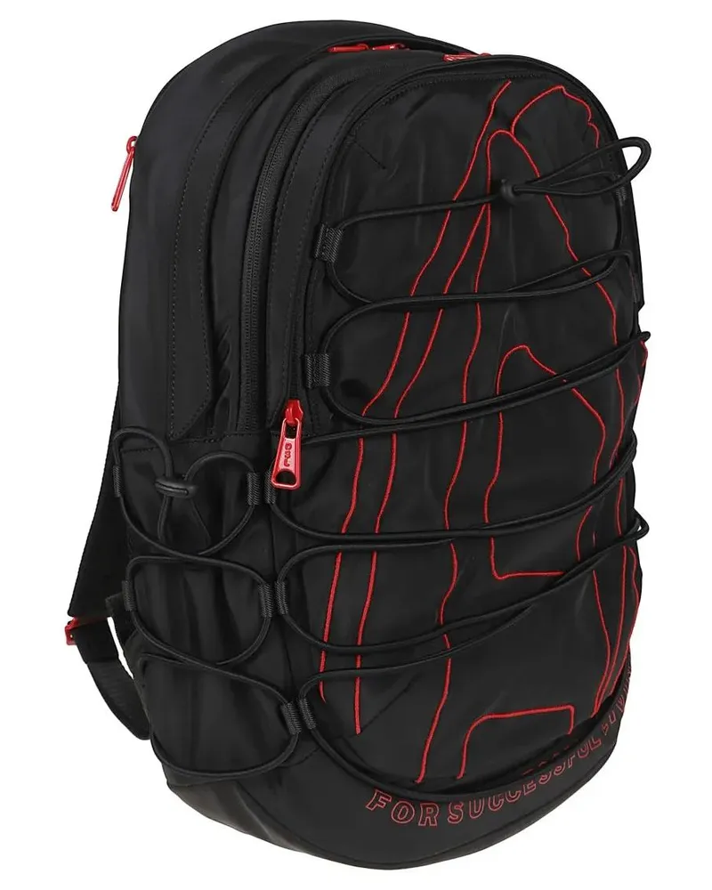 Diesel Rucksäcke Black Backpack With Red Accents schwarz Schwarz