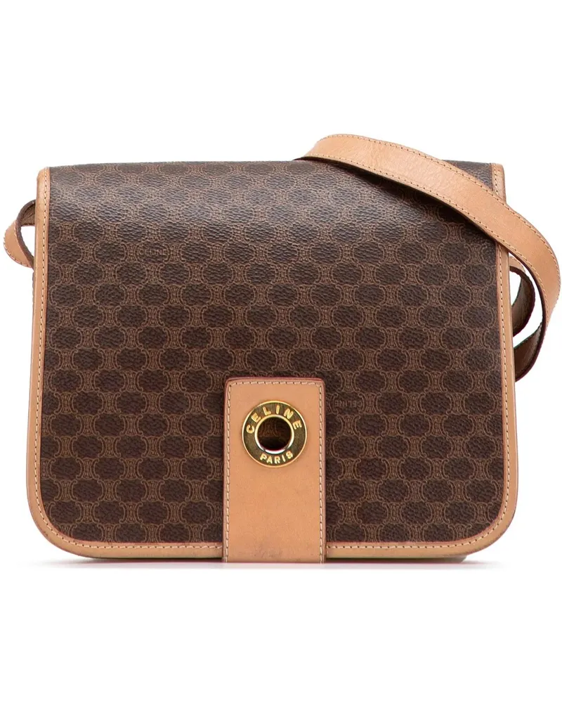 Celine Hobo Bags Macadam Coated Canvas Crossbody braun Braun