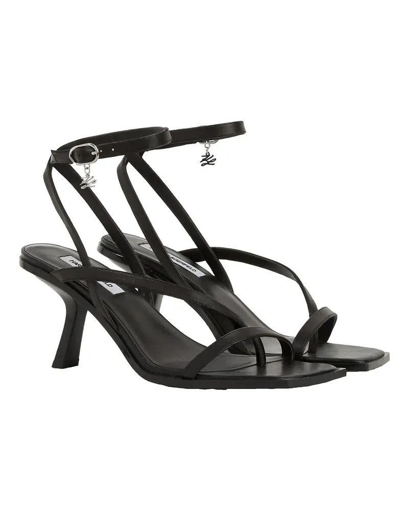 Karl Lagerfeld Hohe Schuhe Karmel Riemchensandalen mit Absatz schwarz Schwarz