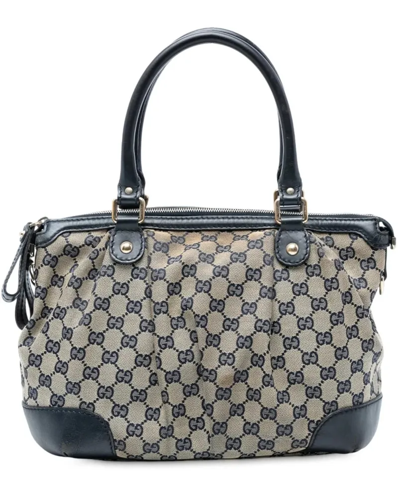 Gucci Hobo Bags GG Canvas Sukey Satchel braun Braun