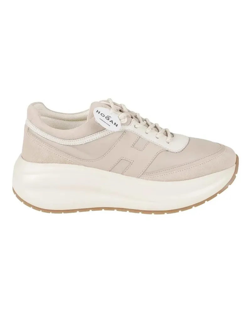Hogan Low-Top Sneaker Minimalist Sneakers With Light Beige Upper beige Beige