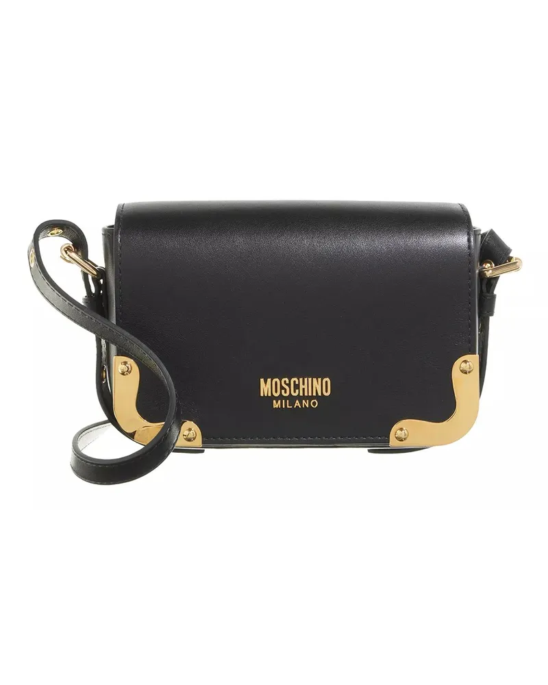Moschino Crossbody Bags Metal Corner Shoulder Bag schwarz Schwarz