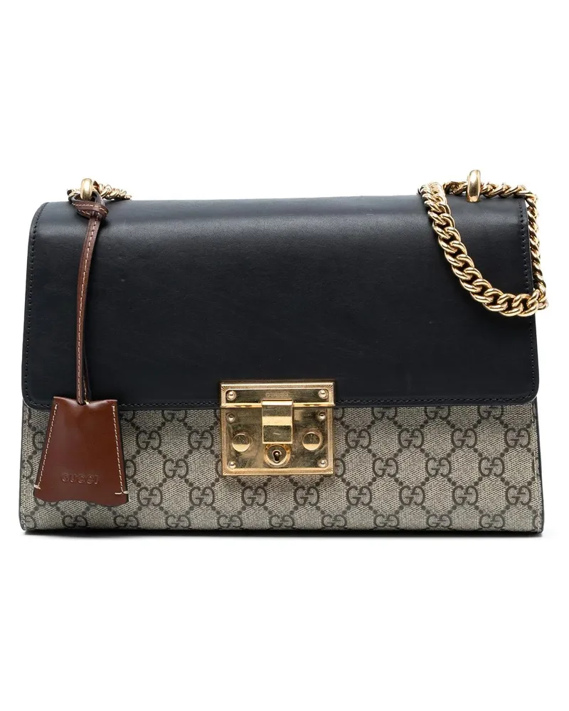 Gucci Hobo Bags Medium GG Supreme Padlock Shoulder Bag braun Braun