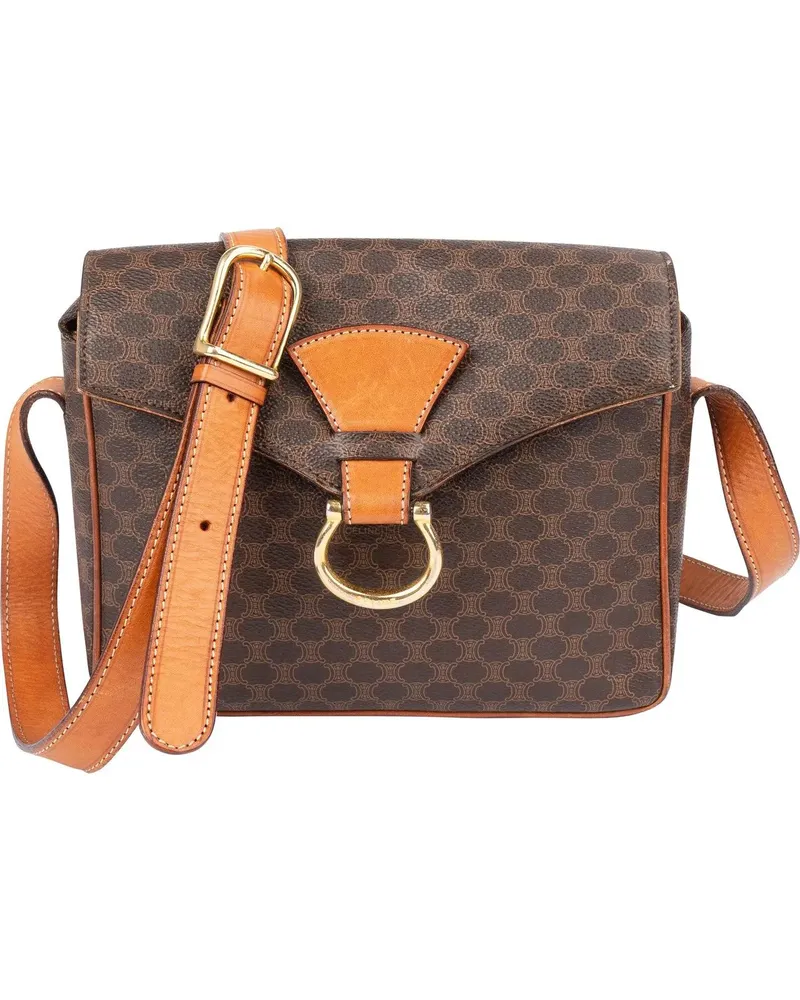 Celine Crossbody Bags  Maccadam Monogram Crossbody Bag braun Braun