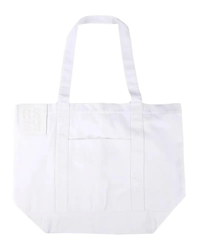 Raf Simons Shopper & Totes Rectangular Cotton Tote Bag weiß Weiß