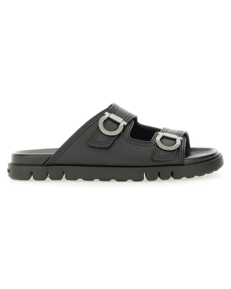 Ferragamo Loafer Double-Strap Sandals schwarz Schwarz