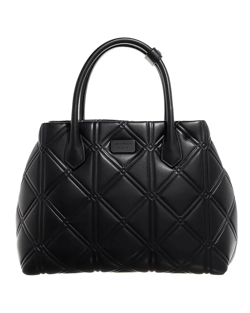 Emporio Armani Shopper Hobo M Pelle Liscia - Hobo M Plain Leather schwarz Schwarz