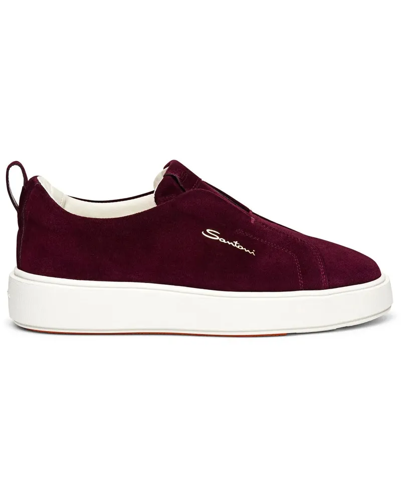 Santoni Low-Top Sneaker Women?s suede slipon sneaker weiß Weiß