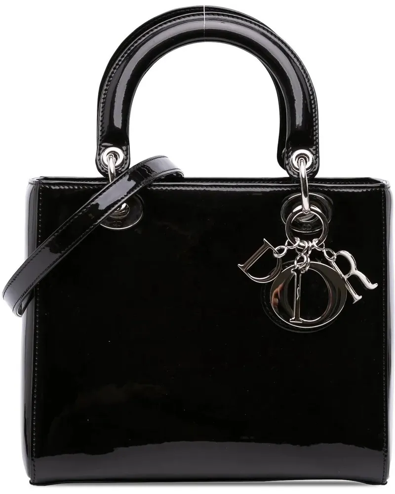 Dior Hobo Bags Medium Patent Lady Dior schwarz Schwarz