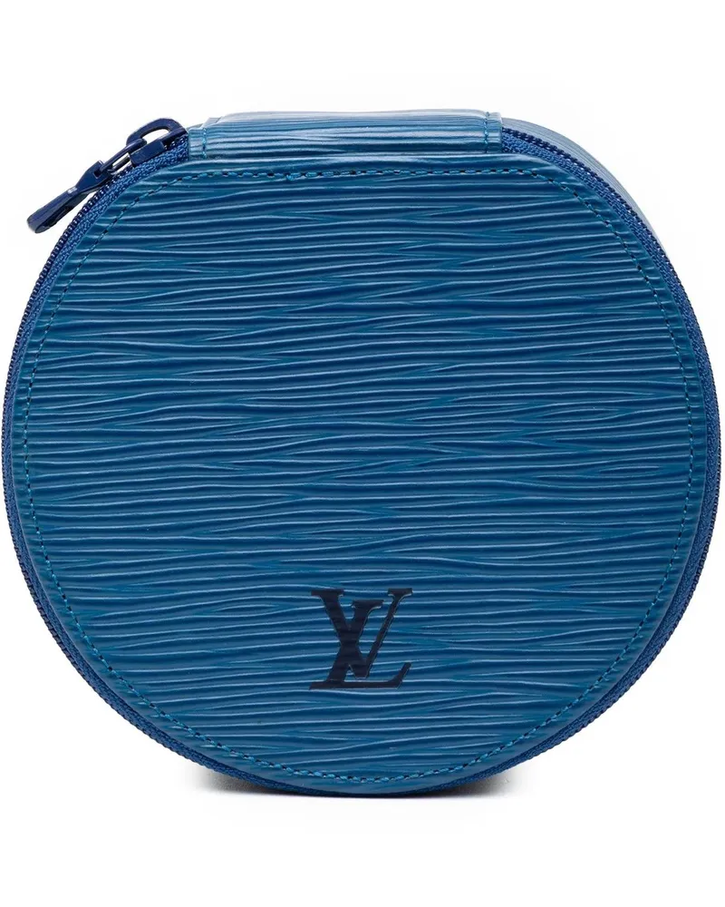 Louis Vuitton Portemonnaie Epi Ecrin Bijoux Travel Jewelry Case blau Blau