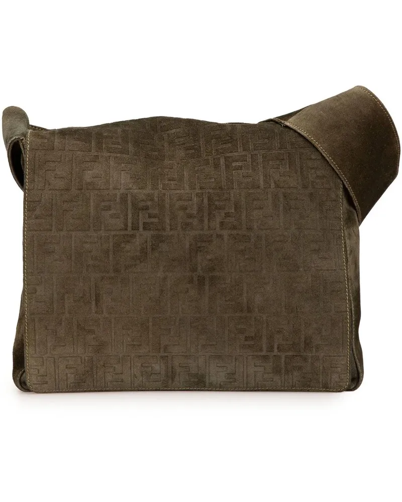 Fendi Hobo Bags 20th Zucca Suede Messenger Bag braun Braun