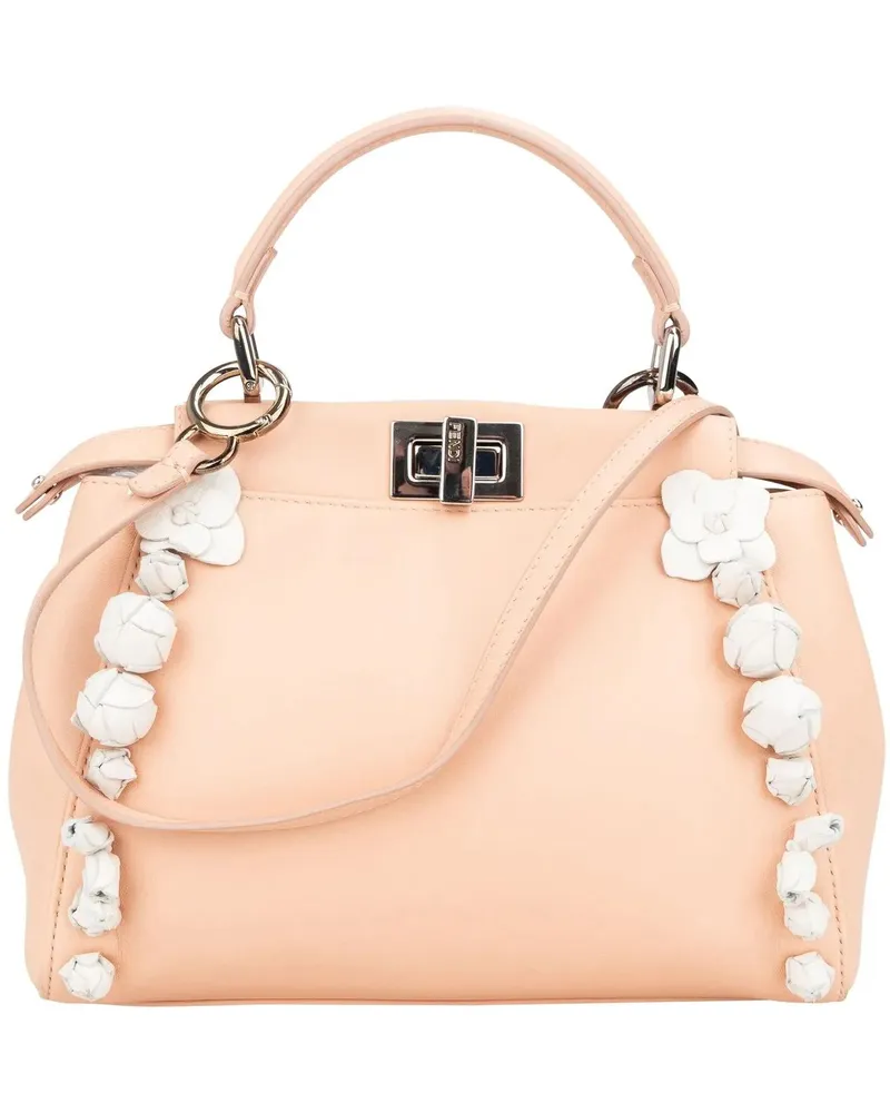 Fendi Crossbody Bags  Nappa Leather Flowering Flower Mini Peekaboo bunt Bunt